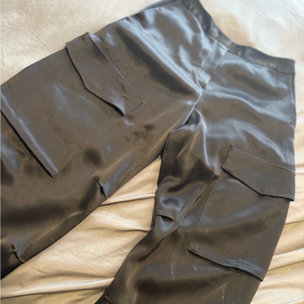 Babaton Black Satin Trousers - Picture 2 of 5